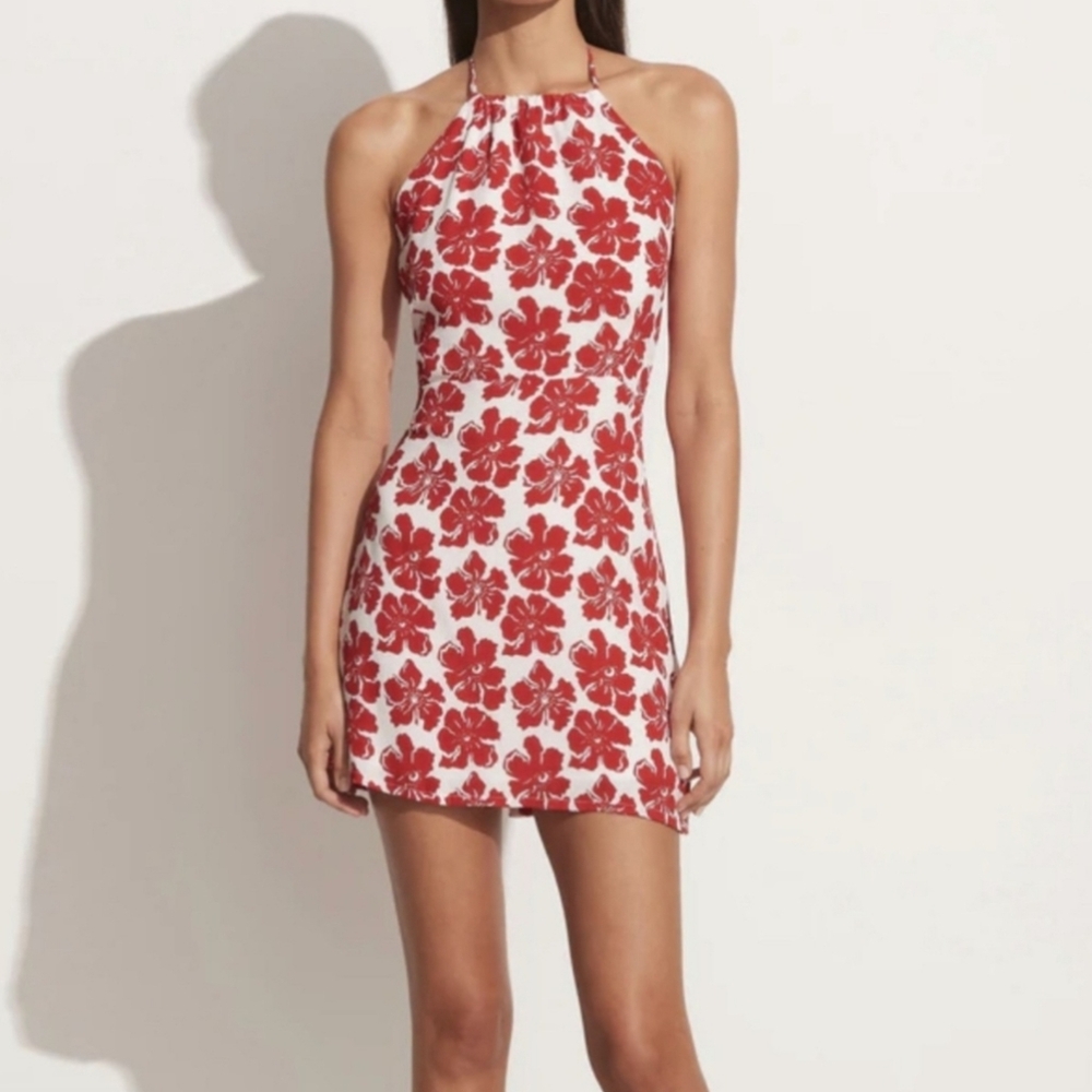 Faithfull the Brand Gaia La Presa Floral Print Mini Dress Size 10 XL NWT